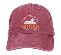 Quando penso ai libri tocco il mio scaffale Cappellino da baseball retrò re