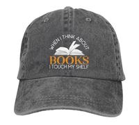 Quando penso ai libri tocco il mio scaffale Cappellino da baseball retrò re