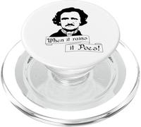 QUANDO PIOGGIA POES Divertente Edgar Allan Poe Reader Meme PopSockets PopGrip per MagSafe