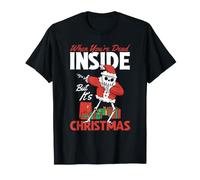 Quando Sei Morto Dentro ma è Babbo Natale Scheletro di Natale Maglietta