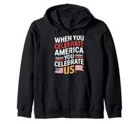 Quando Si celebra l'America Si celebra Il Patrimonio ispanico Felpa con Cappuccio