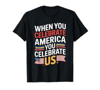 Quando Si celebra l'America Si celebra Il Patrimonio ispanico Maglietta