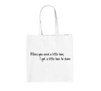 Quando Si Need A Piccolo Amore - Borsa Tote IN Tela - Testo Canzone Glynne