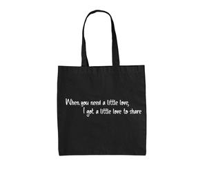 Quando Si Need A Piccolo Amore - Borsa Tote IN Tela - Testo Canzone Glynne