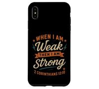 Quando sono debole, allora sono forti corinzi 12 10 cristiano Custodia per iPhone XS Max