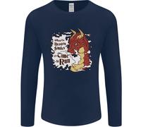 Quando Un Drago Sorride Fantasy RPG Uomo Manica Lunga T-Shirt