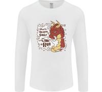 Quando Un Drago Sorride Fantasy RPG Uomo Manica Lunga T-Shirt