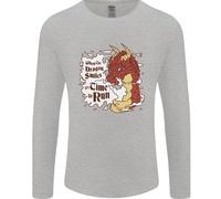 Quando Un Drago Sorride Fantasy RPG Uomo Manica Lunga T-Shirt