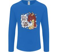 Quando Un Drago Sorride Fantasy RPG Uomo Manica Lunga T-Shirt