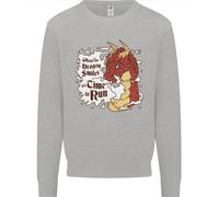 Quando Un Dragon Sorrisi Fantasia RPG Uomo Felpa Maglione