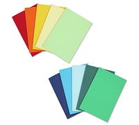 Quanerba 10 Kraft Quaderni A5 a righe, quadernino appunti, Blocco Note Colori assortiti Rigatura 1R, taccuino quaderno Pacco da 30 Fogli (A5)