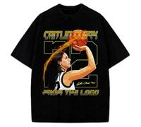 QUANLI Caitlin Clark T-Shirt from The Logo Custom Fan Art Graphic Tee Black M