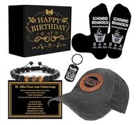 QUANMAITONG 50° compleanno uomo regalo di compleanno per uomini, regalo per la festa del papà per uomini, regalo di compleanno 5 in 1, confezione regalo creativa per adulti
