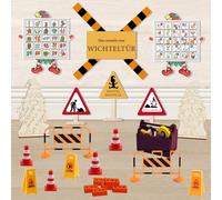 QUANMAITONG Set gnomo da cantiere in miniatura con gnomo, accessorio per Natale, per porta gnomo, set di accessori per la casa delle bambole