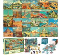Quanquer Calendario dell'Avvento Puzzle 2025 per Adulti - 24 Giorni Countdown Jigsaw - 1008 Pezzi Puzzle di Viaggio Paesaggio - Regali di Natale per Adulti Ragazzi Ragazze
