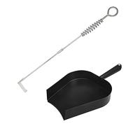 Quantfire Strumento per la rimozione della cenere del barbecue da 45,7 cm e contenitore per la cenere per grandi uova verdi, strumento per cenere in acciaio inox per BGE Primo e altri fornelli Kamado