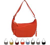 Quantifyn Crossbody Bag Adjustable Strap 3Braided Zipper Pockets Divider inside,Fashion Plain Color Nylon Crossbody Hobo Bag