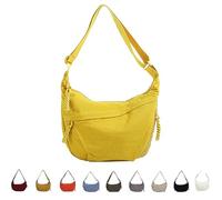 Quantifyn Crossbody Bag, Preferable Crossbody Bag, Women's Fashion Plain Color Nylon Crossbodybag, Adjustable shoulder Lightweight strap (Yellow)