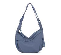 Quantifyn Crossbody Bag, Quantifyn Women Fashion Plain Color Nylon Crossbody Hobo Bag, 3 Woven Zippered Pockets, Adjustable Strap, Divider Inside (blu)