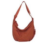 Quantifyn Crossbody Bag,Quantifyn Women's Fashion Plain Color Nylon Crossbody Hobo Bag, Divider Inside, Adjustable Strap (Orange)