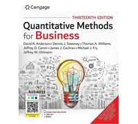 Quantitative Methods for Business 13e di Sweeney, Anderson EDIZIONE...