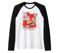 Quanto è Grande Il Tuo Strumento nel Tuo Toolbox Wrench Graphic Maglia con Maniche Raglan
