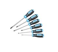 Quantool Set di giraviti 6 pz., magnetici, taglio e croce | Q25022 | Acciaio cromo-vanadio temprato, punte magnetiche, impugnature ergonomiche bimateriale, 10 anni di garanzia