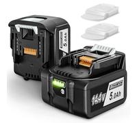 Quantrex 2X14.4V 5.0Ah Li-ion Batteria di ricambio per Makita 14.4V batteria BL1430 BL1440 BL1450 BL1415 BL1415N con indicatore LED con coperchio della batteria
