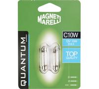 QUANTUM ENERGY Magneti Marelli C10W coppia di lampadine auto siluro 12V 10W
