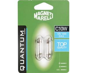 Quantum Energy Magneti Marelli C10W coppia di lampadine auto siluro 12V 10W attacco SV8,5