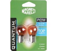 Marelli PY21W coppia lampadine auto arancioni 12V 21W attacco BAU15s