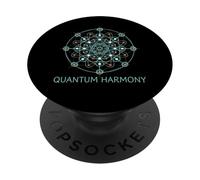 Quantum Harmony Geometrico Scienza Qubit Mandala Graphic PopSockets PopGrip Adesivo