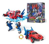 QUANTUM HEROES DINOSTER Raptor Bolt Wing 22cm - Robot giocattoli 2-in-1, 5+ | Robot 2-in-1: passa da robot a 2 veicoli da combattimento. 22cm. Senza batterie. Per bambini dai 5 anni