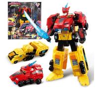 QUANTUM HEROES DINOSTER Robot trasformatore 2 in 1 Raptor Tron, 7,48 pollici, Carro e Robot Transformable Giocattoli per bambini e bambine di 5 6 7 8 9 10 anni