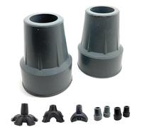 Quantum Leap Puntali in gomma resistente da 19 mm (confezione da due) con rondella in metallo per resistenza (solo per bastoni da passeggio), piedini o bastoni da passeggio, estremità in gomma (19 mm)