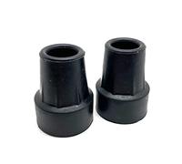 Quantum Leap Puntali in gomma resistenti da 19 mm, con rondella in metallo per resistenza, punte per stampelle, piedini o bastoni da passeggio - grigio (19 mm nero)