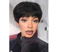 Quantum Love Pixie Cut Parrucche per capelli umani parrucca corta a strati per capelli umani per le donne posteriori 6 pollici Glueless taglio corto corpo parrucche indossare e andare nessuna