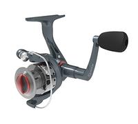Quantum Optix Spinning Fishing Reel, Size 10 Reel, Changeable Right- or Left-Hand Retrieve, Aluminum Spool, Stainless Steel Bail Wire, 5.2:1 Gear Ratio, Silver, Clam Packaging