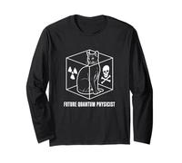 Quantum Physics Cat Schrodinger Science Nerd Style Maglia a Manica