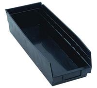 Quantum Storage Systems Quantum Storage QSB104BK Confezione da 20 contenitori portaoggetti in plastica da appendere a scaffale da 4"""" 17-7/8"""" x