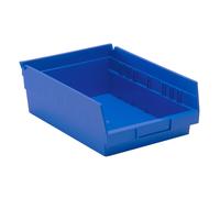 Quantum Storage Systems Quantum Storage QSB107BL Confezione da 20 contenitori sospesi in plastica da 4"" per scaffali, 11-5/8"" x 8-3/8"" x 4"""" Blu