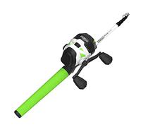 Quantum Zebco Roam,Canna da pesca telescopica e mulinello da spincast Combo, in fibra di vetro resistente, con impugnatura ComfortGrip, pre-bobinato con linea Cajun da 4.5 kg, colore: verde