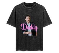 Quanu Daddy Swan Twilight Charlie Swan Mens Funny Unisex T-Shirts Graphic Print Black Tee L