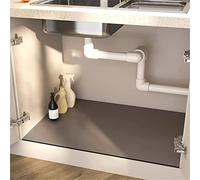 QUANUR Tappetino sottolavello per Cucina Impermeabile,sotto Il Tappetino per lavello,Fodera per Tappetino sottolavello Riutilizzabile,Retro in Gomma,Antiscivolo,Tappetino per lavello Resistente