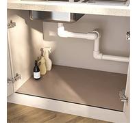 QUANUR Tappetino sottolavello per Cucina Impermeabile,sotto Il Tappetino per lavello,Fodera per Tappetino sottolavello Riutilizzabile,Retro in Gomma,Antiscivolo,Tappetino per lavello Resistente