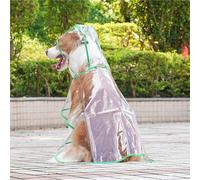 QUANYING Vestiti per cani di grossa taglia, impermeabile trasparente per esterni, Golden Retriever, Labrador, pastore, cane di taglia grande, impermeabile (blu, S)