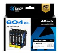 Quark 604XL Cartucce d'inchiostro compatibili per Epson 604 XL Multipack per Expression Home XP-2200 XP-2205 XP-3200 XP-4200 Workforce WF-2910DWF WF-2930DWF WF-2935DWF WF-2950DWF (4 confezioni)
