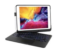 QUARK Custodia per tastiera per iPad Pro 9,7" 6a generazione/5a generazione, custodia con tastiera wireless girevole a 360° per iPad Air 2 e Air 1 con trackpad multi-touch, sottile e leggera