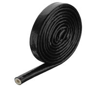 QUARKZMAN 0.2" ID 5ft Nastro Fibre Vetro Rivestito Silicone Guaina Antincendio Schermato Termicamente, per Tubi Flessibili Automobilistici, Cavi Elettrici, Nero
