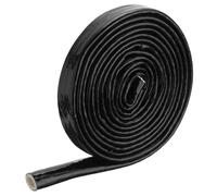 QUARKZMAN 0.4" ID 10ft Nastro Fibre Vetro Rivestito Silicone Guaina Antincendio Schermato Termicamente, per Tubi Flessibili Automobilistici, Cavi Elettrici, Nero